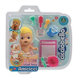 Image : Cicciobello Amicicci Bebe avec Set Repas et Accessoires Modele Cheveux Blonds