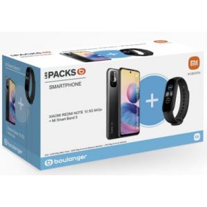 Image : Pack Xiaomi Redmi Note 10 5G Gris + Mi Band 5