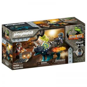 Image : Playmobil Dino Rise - Triceratops et soldats - 70627