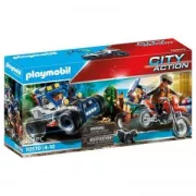 Playmobil City Action - Policier avec voiturette et Voleur a moto - 70570