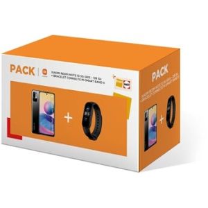 Image : Pack Xiaomi Redmi note 10 5G 128Go Gris + Mi Smart Band