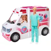 Barbie - Le vehicule medical (+ 2 poupees) MATTEL