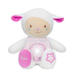 Image : Peluche veilleuse musicale Chicco Mouton Tendres Mots Doux First Dreams Rose
