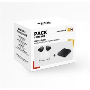 Image : Samsung Galaxy Buds2 Bluetooth Noir + Chargeur sans fil Pad a induction