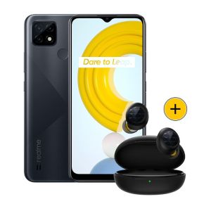 Image : Realme C21 64go Noir + Ecouteurs Buds Q2