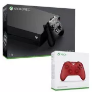 Xbox One X 1 To + Manette Xbox Sans Fil Rouge