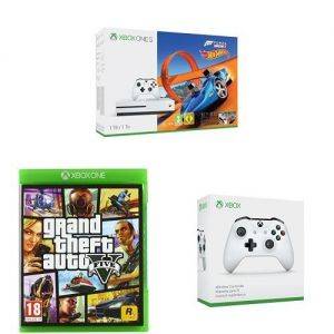 Image : Pack Xbox One S 1To Forza Horizon 3 + Hot Wheels + GTA V + Manette