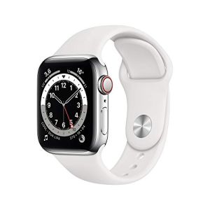 Image : Apple Watch Series 6 (GPS + Cellular  40 mm) Argent Blanc