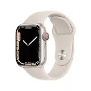 Apple Watch Series 7 (GPS + Cellular) Boitier en Aluminium lumiere stellaire de 41 mm  Bracelet Sport lumiere stellaire