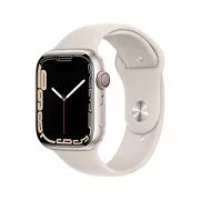 Apple Watch Series 7 (GPS + Cellular) Boitier en Aluminium lumiere stellaire de 45 mm Bracelet Sport lumiere stellaire