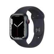 Apple Watch Series 7 (GPS + Cellular) Boitier en Aluminium Minuit de 45 mm Bracelet Sport Minuit