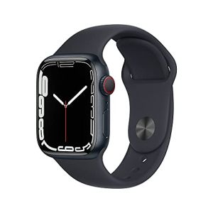 Image : Apple Watch Series 7 (GPS + Cellular) Boitier en Aluminium Minuit de 41 mm Bracelet Sport Minuit