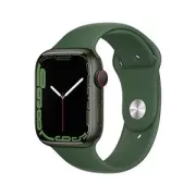 Apple Watch Series 7 (GPS + Cellular) Boitier en Aluminium Vert de 45 mm Bracelet Sport trefle