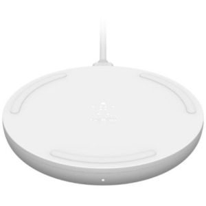 Image : Chargeur induction Belkin sans-fil 15W Pad + Cable USB-C blanc