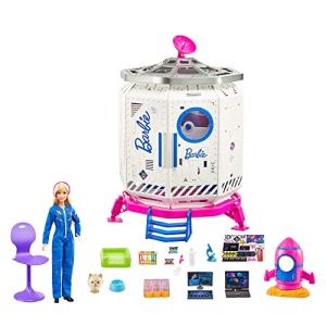 Image : Barbie Space Discovery coffret Station Spatiale avec poupee Astronaute figurine chiot fusee et accessoires