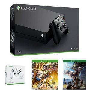 Image : Xbox One X 1 To + 2eme manette + Dragon Ball Fighter Z + Monster Hunter World