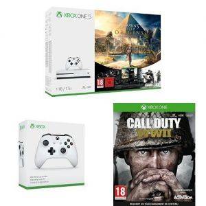 Image : Pack Xbox One S 1 To Assassin's Creed Origins & Rainbow Six : Siege + 2eme Manette + Call of Duty : World War II