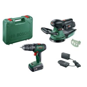 Image : Perceuse a percussion Bosch UniversalImpact 18V & ponceuse Bosch AdvancedOrbit 18V - 2.5Ah 06039D410A