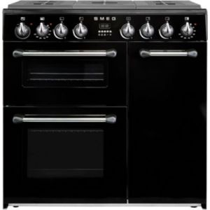 Image : Piano de cuisson mixte SMEG BU93BL Noir