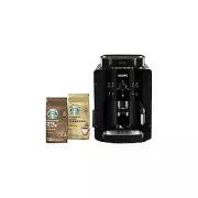 Expresso Broyeur Krups Essential noire YY4540FD + 2 paquets cafe Starbucks YY4540FD