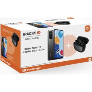 Image : Pack XIAOMI Pack Redmi Note 11 + Buds 3 Lite noir