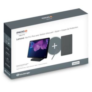 Image : Tablette Android LENOVO Pack P11 Plus 128Go+Coque+Stylet+Station