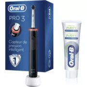 Brosse a dents electrique ORAL-B Pro 3800 charcoal black et 1 purify