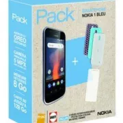Nokia 1 Bleu + coques + protection écran