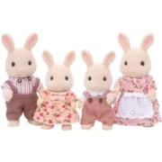 4 Figurines Famille Lapin creme Sylvanian Families 4108