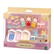 Les triples lapin chocolat et accessoires puericulture Sylvanian Families 5532