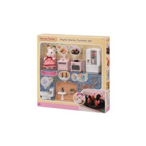 Image : Playset Sylvanian Families 5449 Le set d'ameublement cosy cottage et maman lapin chocolat 5449