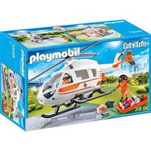 Image : PLAYMOBIL 70048 Helicoptere de secours- City Life