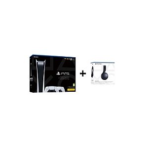 Image : Pack PS5 Digital 2 Manettes DualSense + Casque Pulse 3D Black