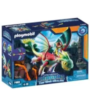 PLAYMOBIL 70037 - Dragons - Krokmou et Harold avec bébé dragon pas cher