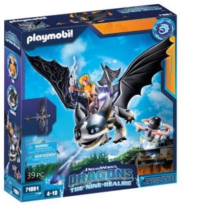 Image : Playmobil Dragons 71081 The Nine Realms Thunder and Tom