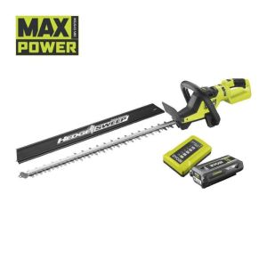 Image : Taille-haie sur batterie brushless RYOBI Max Power RY36HTX65A-120 L.65 cm 1x2Ah