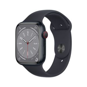 Image : Apple Watch Series 8 GPS + Cellular boitier Aluminium Minuit 45mm avec Bracelet Sport Minuit MNK43NF/A