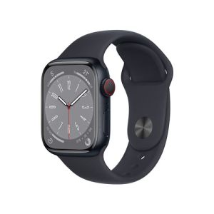Image : Apple Watch Series 8 Cellular boitier Aluminium Minuit 41mm avec Bracelet Sport Minuit MNHV3NF/A