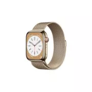 Apple Watch Series 8 GPS + Cellular boitier Acier inoxydable or 45mm avec Boucle Milanaise Or MNKQ3NF/A