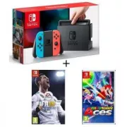 Pack Nintendo Switch Neon + Fifa 18 + Mario Tennis Aces