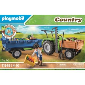 Image : Playmobil Country 71249 Tracteur avec remorque
