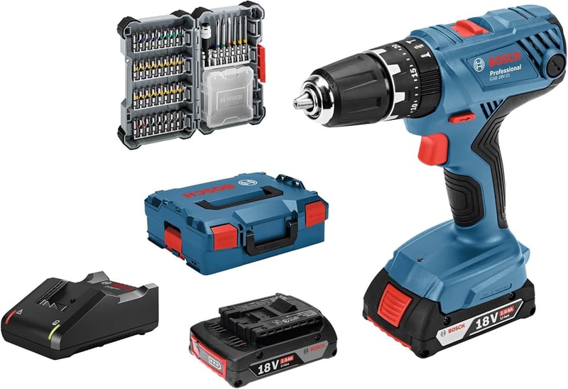 Image : Bosch Professional 18V System Perceuse-Visseuse a Percussion sans Fil Gsb 18V-21