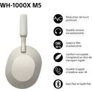 Image : Casque SONY WH-1000XM5 Argent