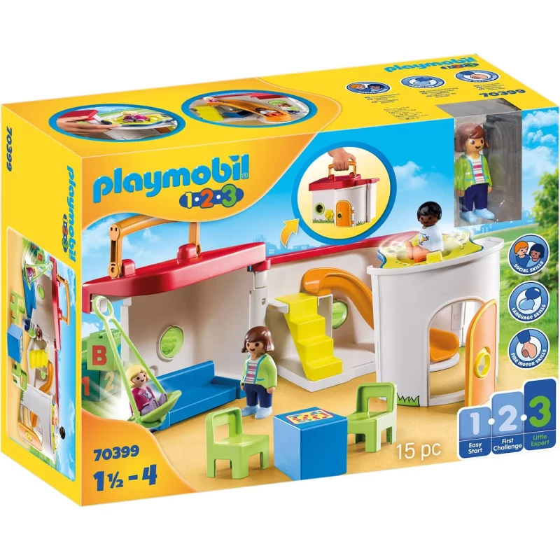 Image : Playmobil 1.2.3 70399 La creche a emporter