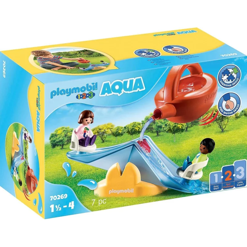Image : PLAYMOBIL 1.2.3 70269 Balancoire d'eau avec arrosoir