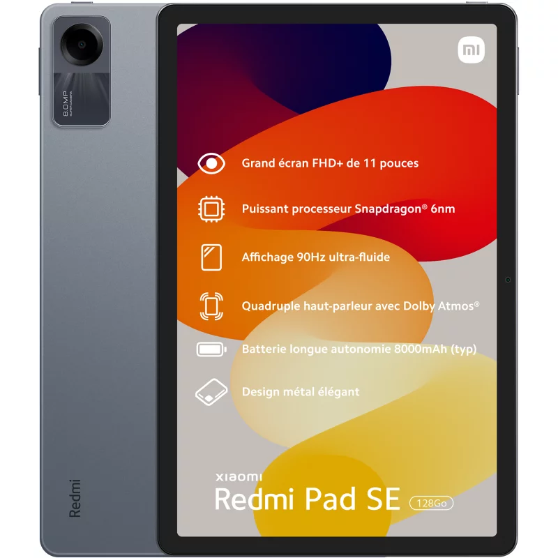 Image : Tablette XIAOMI Redmi Pad SE Noir 128Go