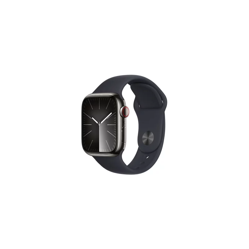 Image : Apple Watch Series 9 GPS + Cellular graphite de 41 mm / minuit S/M MRJ83QF/A