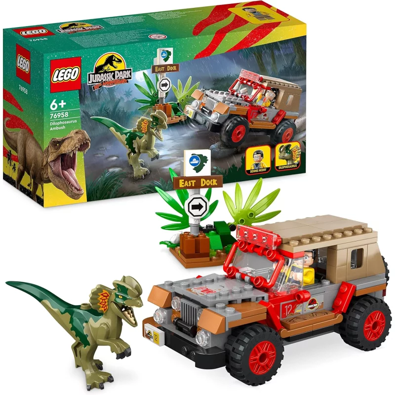 Image : LEGO Jurassic World 76958 L'embuscade du dilophosaure