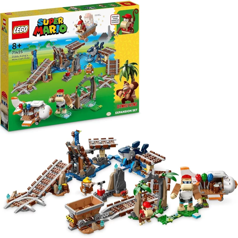 Image : LEGO Super Mario 71425 Ensemble d'extension Course de chariot de mine de Diddy Kong