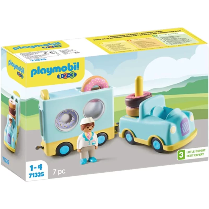 Image : Playmobil 1.2.3 71325 Camion de donuts